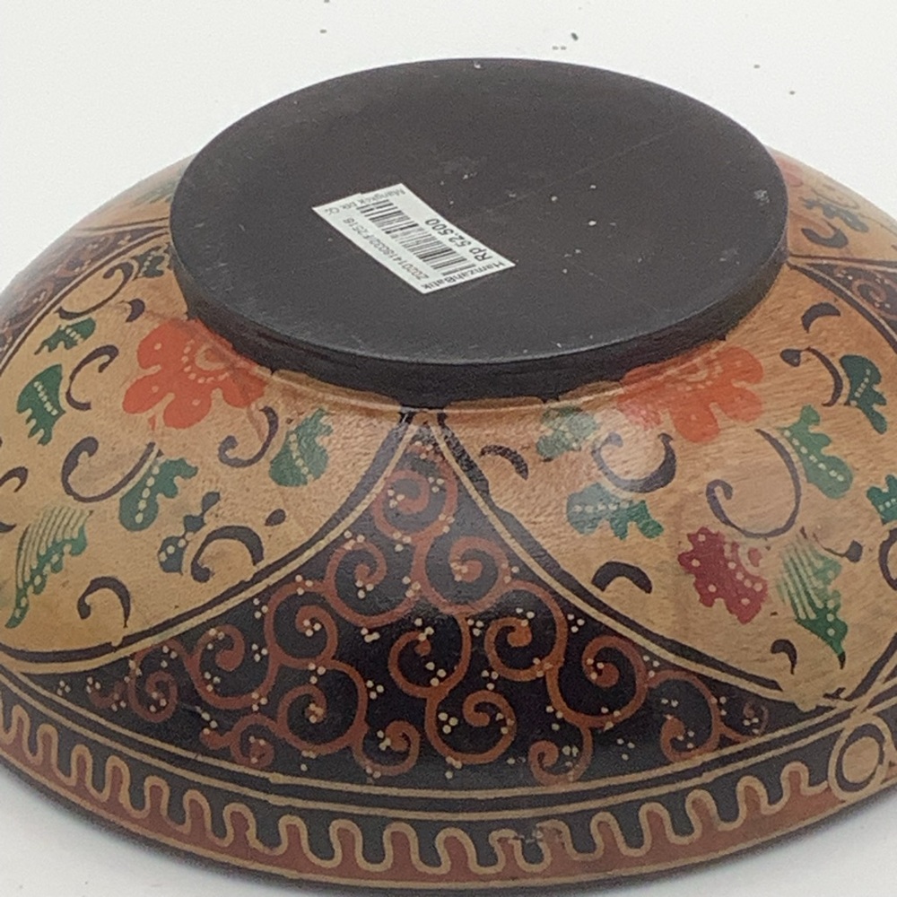 Handcrafted Batik Decorative Wood Bowl - Picture 13 of 16